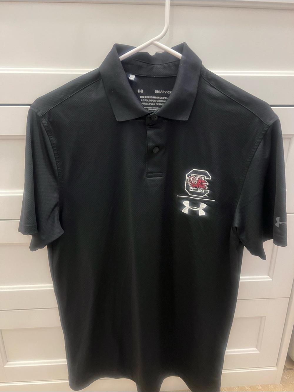 Under Armour Black Men’s Polo with South Carolina Gamecocks-Size S